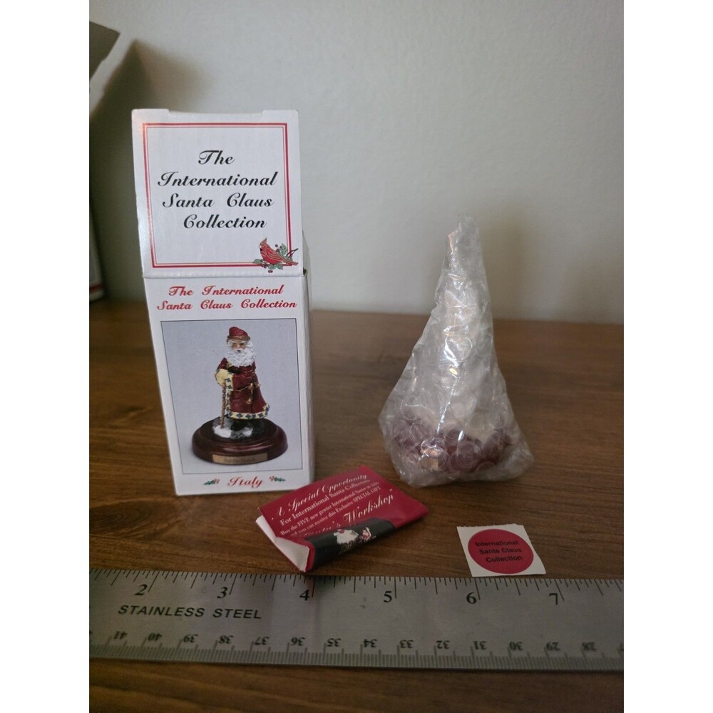 Vintage International Santa Claus Collection Italy Babbo Natale Figurine Box...